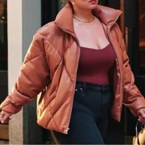 🤎 Abercrombie & Fitch Women's Medium Brown Puffer Jacket